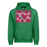 Emerald pink rose leopard background Urban Hoodie - JahusDesignShop
