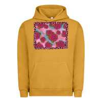 Pigment Peanut Butter pink rose leopard background Urban Hoodie - JahusDesignShop