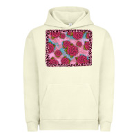 Pigment Pistachio pink rose leopard background Urban Hoodie - JahusDesignShop