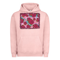 Pigment Salmon pink rose leopard background Urban Hoodie - JahusDesignShop