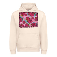 Sandshell pink rose leopard background Urban Hoodie - JahusDesignShop