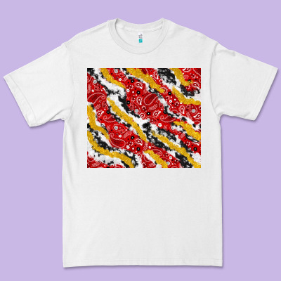 Bandana And Cowhide Pattern Premium Tee Designed By Tumblerdesignbyshophia