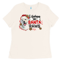 Bone i believe in santa paws Ladies Tee - CowGirlArtShop
