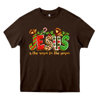 Chocolate Brown jesus is the reason for the season Heavy Core Tee - texasbilliewilder