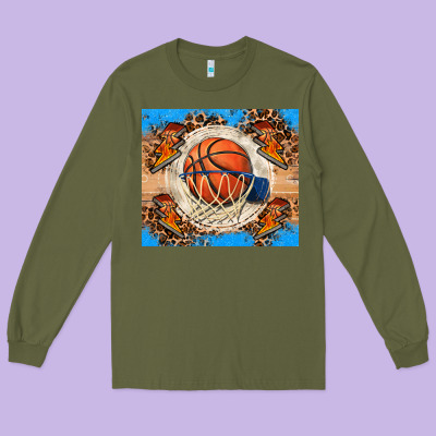 Basketball Long Sleeve Tee Designed By Fadigitalartstudio