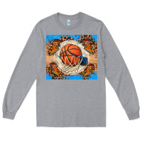Heather Grey basketball Long Sleeve Tee - FaDigitalArtStudio