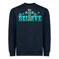 Navy western turquoise's gemstones cross believe Heavyweight Sweatshirt - BarkalooDesign