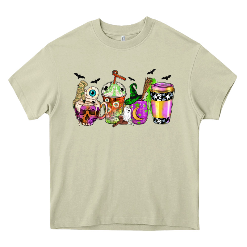 Halloween Coffee Cups Heavy Core Tee by NancyCooperArtShop | Teevron