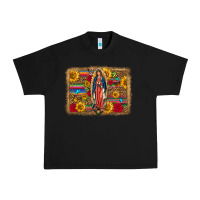 Black Our Lady Of Guadalupe Glitter Leopard Flowers Urban Heavy Tee - FaDigitalArtStudio
