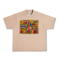 Burro Our Lady Of Guadalupe Glitter Leopard Flowers Urban Heavy Tee - FaDigitalArtStudio
