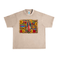 French Oak Our Lady Of Guadalupe Glitter Leopard Flowers Urban Heavy Tee - FaDigitalArtStudio
