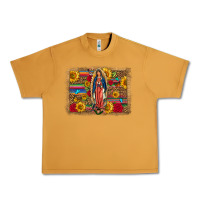 Peanut Butter Our Lady Of Guadalupe Glitter Leopard Flowers Urban Heavy Tee - FaDigitalArtStudio