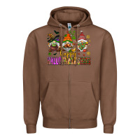 Chestnut happy hallothanksmas gnomes Zipper Hoodie - AdoDesignShop