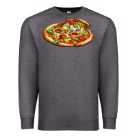Charcoal Heather big pizza Premium Sweatshirt - AdoDesignShop