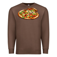 Chestnut big pizza Premium Sweatshirt - AdoDesignShop