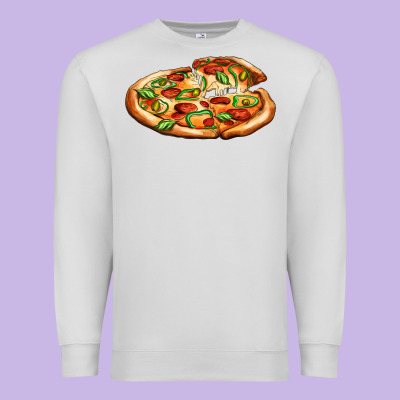Big Pizza Premium Sweatshirt Designed By Adodesignshop