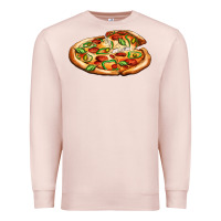 Pale Pink big pizza Premium Sweatshirt - AdoDesignShop