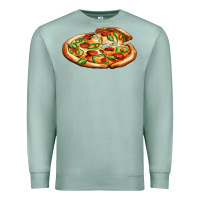 Seafoam big pizza Premium Sweatshirt - AdoDesignShop