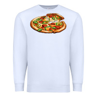 White big pizza Premium Sweatshirt - AdoDesignShop