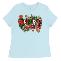 Baby Blue merry mama Ladies Tee - CowGirlArtShop