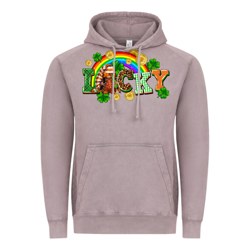 Lucky Gnome St. Patricks Day Vintage Hoodie by FaDigitalArtStudio | Teevron