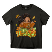 Asphalt Thankful Fall with black girl Heavy Core Tee - NancyCooperArtShop