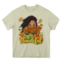 Mossy Thankful Fall with black girl Heavy Core Tee - NancyCooperArtShop