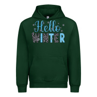 Forest Green hello winter Urban Hoodie - JahusDesignShop