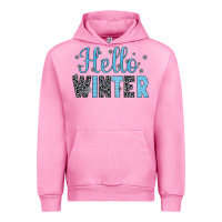 Fuchsia Pink hello winter Urban Hoodie - JahusDesignShop