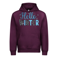Mauve Wine hello winter Urban Hoodie - JahusDesignShop
