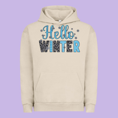 Hello Winter Urban Hoodie Designed By Jahusdesignshop