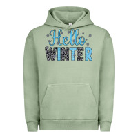 Pigment Oil Green hello winter Urban Hoodie - JahusDesignShop