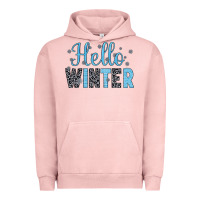 Pigment Salmon hello winter Urban Hoodie - JahusDesignShop