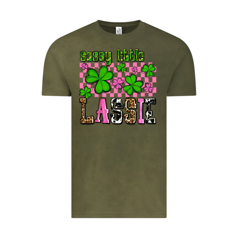 St. Patrick's Day Sassy Little Lassie Vintage Tee by OliviaCreatesArt | Teevron