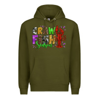Army Green crawfish season mardi gras carnival Premium Hoodie - Jasminsmagicworld