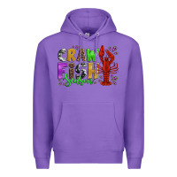 Purple crawfish season mardi gras carnival Premium Hoodie - Jasminsmagicworld