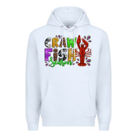 White crawfish season mardi gras carnival Premium Hoodie - Jasminsmagicworld