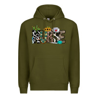 Army Green nurse leopard and cowhide Premium Hoodie - CowhideDigitalArt