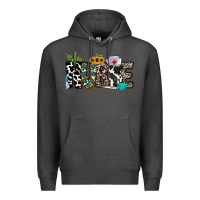Charcoal Heather nurse leopard and cowhide Premium Hoodie - CowhideDigitalArt