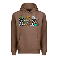 Chestnut nurse leopard and cowhide Premium Hoodie - CowhideDigitalArt