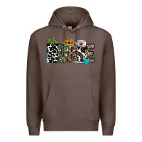 Coffee nurse leopard and cowhide Premium Hoodie - CowhideDigitalArt