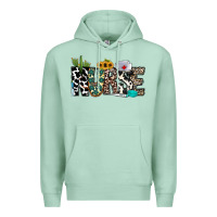 Seafoam nurse leopard and cowhide Premium Hoodie - CowhideDigitalArt
