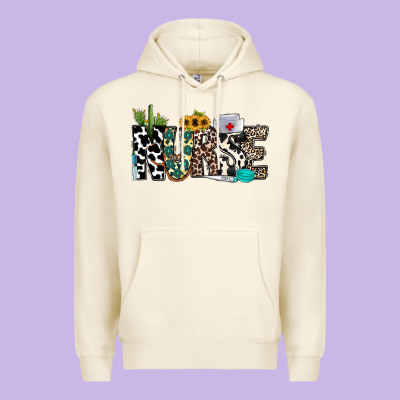 Nurse Leopard And Cowhide Premium Hoodie Designed By Cowhidedigitalart