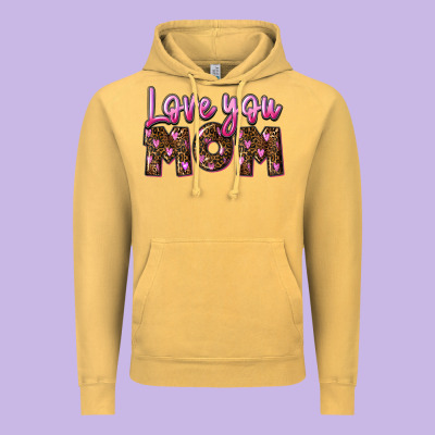 Love You Mom Mother's Day Vintage Hoodie Designed By Fadigitalartstudio