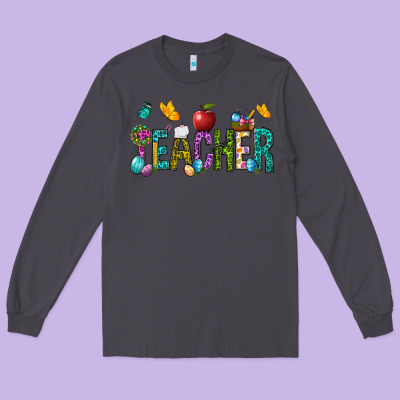 Easter Teacher Long Sleeve Tee Designed By Bundleandbundleshop