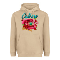 Mushroom call me roses and pink telephone Heavyweight Hoodie - AdoDesignShop