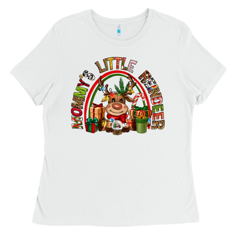 Mommys Little Reindeer Christmas Ladies Tee by CowGirlArtShop | Teevron