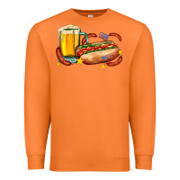 Carrot hot dog and beer with stars and usa flags Premium Sweatshirt - AdoDesignShop