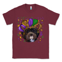 Burgundy Mardi Gras Havanese Dog with Hat Classic Tee - RanaPortraitStore