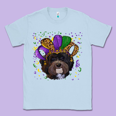 Mardi Gras Havanese Dog With Hat Classic Tee Designed By Ranaportraitstore